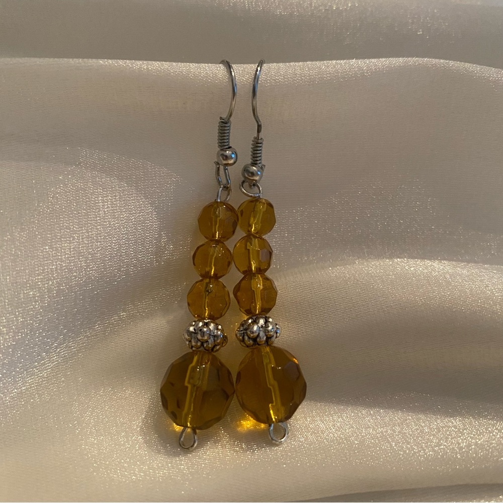 Auburn crystal earrings
